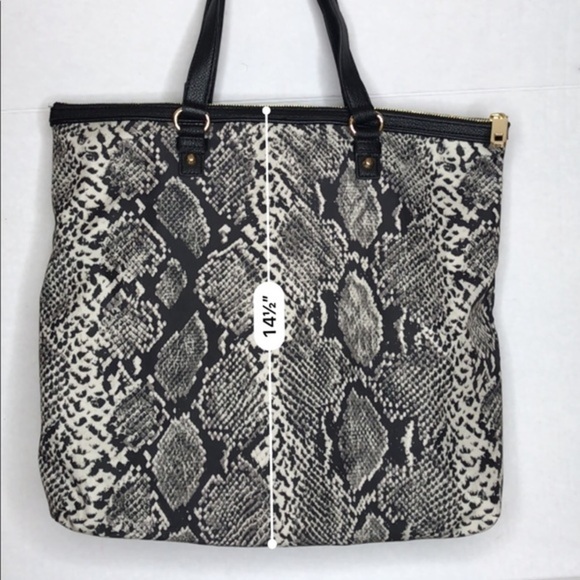 𝅺juicy Couture Python Print Nylon Tote Purse - Picture 12 of 13